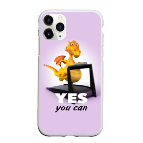 Чехол для iPhone 11 Pro Max матовый с принтом Да ты можешь! в Тюмени, Силикон |  | dragon | бег | дракон | спорт | тренажёр | тренировка | фитнес