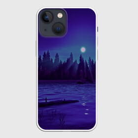 Чехол для iPhone 13 mini с принтом Firewatch Night в Тюмени,  |  | adventure game | campo santo | exploration | firewatch | берег | горы | девушки | деревья | закат | лес | облака | озеро | оранжевое | пожарный | природа | силуэты | солнце