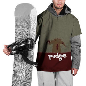 Накидка на куртку 3D с принтом Pudge в Тюмени, 100% полиэстер |  | Тематика изображения на принте: butcher | defense of the ancients | dota 2 | pudge | герой | красный | кровь | минимализм | мясник | пудж