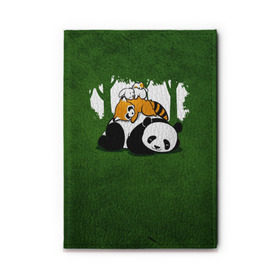 Обложка для автодокументов с принтом Милая панда в Тюмени, натуральная кожа |  размер 19,9*13 см; внутри 4 больших “конверта” для документов и один маленький отдел — туда идеально встанут права | большая | джунгли | енот | зайка | милая | панда | пушистая