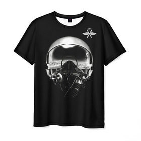 Мужская футболка 3D с принтом ВВС в Тюмени, 100% полиэфир | прямой крой, круглый вырез горловины, длина до линии бедер | 23