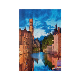 Обложка для паспорта матовая кожа с принтом Германия в Тюмени, натуральная матовая кожа | размер 19,3 х 13,7 см; прозрачные пластиковые крепления | castle | germany | lights | night | old | reflection | sky | town | water | вода | германия | город | замок | небо | ночь | огни | отражение | старый