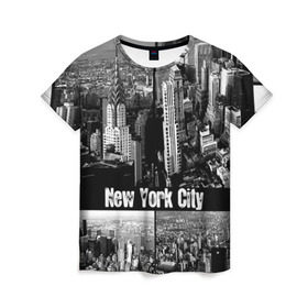 Женская футболка 3D с принтом Улицы Нью-Йорка в Тюмени, 100% полиэфир ( синтетическое хлопкоподобное полотно) | прямой крой, круглый вырез горловины, длина до линии бедер | city | collage | houses | new york | skyscrapers | streets | usa | город | дома | коллаж | нью йорка | сша | улицы