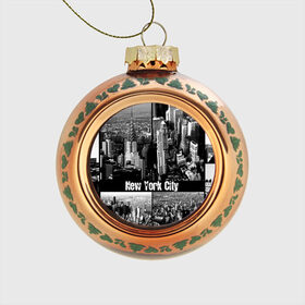 Стеклянный ёлочный шар с принтом Улицы Нью-Йорка в Тюмени, Стекло | Диаметр: 80 мм | Тематика изображения на принте: city | collage | houses | new york | skyscrapers | streets | usa | город | дома | коллаж | нью йорка | сша | улицы