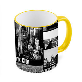 Кружка 3D с принтом Улицы Нью-Йорка в Тюмени, керамика | ёмкость 330 мл | city | collage | houses | new york | skyscrapers | streets | usa | город | дома | коллаж | нью йорка | сша | улицы