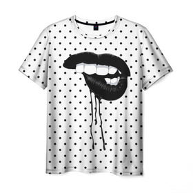 Мужская футболка 3D с принтом Black Lips в Тюмени, 100% полиэфир | прямой крой, круглый вырез горловины, длина до линии бедер | black | girl | lips | lipstick | love | губы | девушка | женщина | любовь | помада | страсть | черный