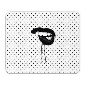 Коврик прямоугольный с принтом Black Lips в Тюмени, натуральный каучук | размер 230 х 185 мм; запечатка лицевой стороны | black | girl | lips | lipstick | love | губы | девушка | женщина | любовь | помада | страсть | черный