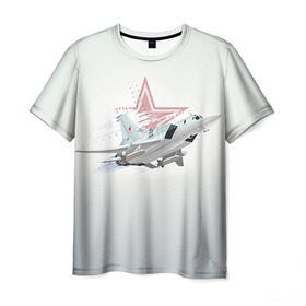 Мужская футболка 3D с принтом Ту-22 в Тюмени, 100% полиэфир | прямой крой, круглый вырез горловины, длина до линии бедер | авиация