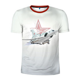 Мужская футболка 3D спортивная с принтом Ту-22 в Тюмени, 100% полиэстер с улучшенными характеристиками | приталенный силуэт, круглая горловина, широкие плечи, сужается к линии бедра | Тематика изображения на принте: авиация