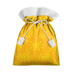 Подарочный 3D мешок с принтом Солнышко в Тюмени, 100% полиэстер | Размер: 29*39 см | Тематика изображения на принте: желтый | паттерн | солнце | яркий
