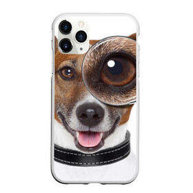 Чехол для iPhone 11 Pro матовый с принтом Джек рассел с лупой в Тюмени, Силикон |  | волкодав | дворняжка | джек | джек рассел | домашние животные | любимец | мопс | овчарка | пес | песик | питомец | рассел | сенбернар | собака | собачка