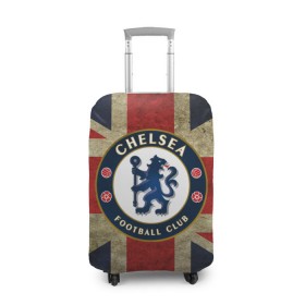 Чехол для чемодана 3D с принтом Chelsea №1! в Тюмени, 86% полиэфир, 14% спандекс | двустороннее нанесение принта, прорези для ручек и колес | британский флаг | челси | эмблема