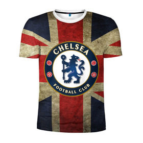 Мужская футболка 3D спортивная с принтом Chelsea №1! в Тюмени, 100% полиэстер с улучшенными характеристиками | приталенный силуэт, круглая горловина, широкие плечи, сужается к линии бедра | британский флаг | челси | эмблема