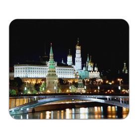 Коврик прямоугольный с принтом Москва в Тюмени, натуральный каучук | размер 230 х 185 мм; запечатка лицевой стороны | Тематика изображения на принте: город | ночь | пейзаж