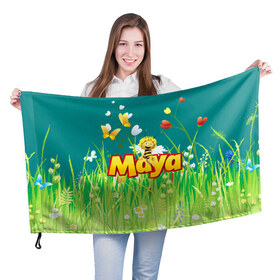 Флаг 3D с принтом Пчелка Майя в Тюмени, 100% полиэстер | плотность ткани — 95 г/м2, размер — 67 х 109 см. Принт наносится с одной стороны | пчелка майя