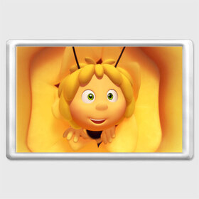 Магнит 45*70 с принтом Пчелка Майя в Тюмени, Пластик | Размер: 78*52 мм; Размер печати: 70*45 | Тематика изображения на принте: пчелка майя