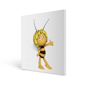 Холст квадратный с принтом Пчелка Майя в Тюмени, 100% ПВХ |  | Тематика изображения на принте: пчелка майя