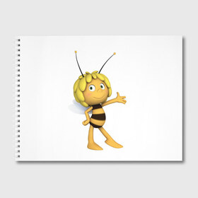 Альбом для рисования с принтом Пчелка Майя в Тюмени, 100% бумага
 | матовая бумага, плотность 200 мг. | пчелка майя