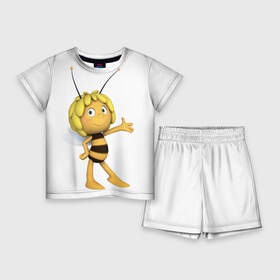 Детский костюм с шортами 3D с принтом Пчелка Майя в Тюмени,  |  | Тематика изображения на принте: пчелка майя