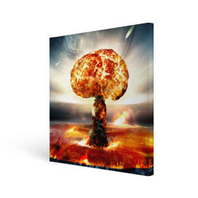 Холст квадратный с принтом Атомный взрыв в Тюмени, 100% ПВХ |  | city | earth | explosion | mushroom | night | nuclear | sky | атомный | взрыв | город | гриб | земля | небо | ночь