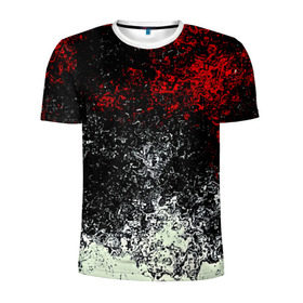 Мужская футболка 3D спортивная с принтом Взрыв красок в Тюмени, 100% полиэстер с улучшенными характеристиками | приталенный силуэт, круглая горловина, широкие плечи, сужается к линии бедра | Тематика изображения на принте: брызги | разноцветный | яркий