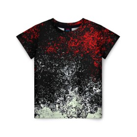 Детская футболка 3D с принтом Взрыв красок в Тюмени, 100% гипоаллергенный полиэфир | прямой крой, круглый вырез горловины, длина до линии бедер, чуть спущенное плечо, ткань немного тянется | брызги | разноцветный | яркий