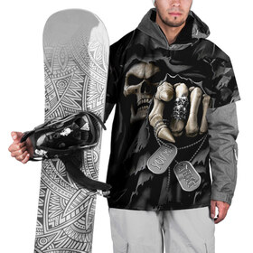 Накидка на куртку 3D с принтом Скелетон в Тюмени, 100% полиэстер |  | 