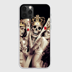 Чехол для iPhone 12 Pro Max с принтом Скелетоны в Тюмени, Силикон |  | background | black | cards | color | crown | death | game | girl | hearts | king | queen | skeleton | skull | spades | tattoo | девушки | игра | карты | королевы | король | короны | масть | пики | скелет | тату | фон | черви 