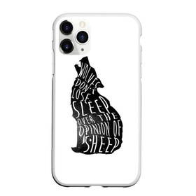 Чехол для iPhone 11 Pro матовый с принтом Wolves Dont Lose Sleep в Тюмени, Силикон |  | animal | beast | moon | night | rage | roar | wolf | вой | волк | волчица | животное | зверь | луна | ночь | рык | ярость