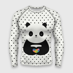 Мужской рашгард 3D с принтом Любовь панды в Тюмени,  |  | animal | bear | beast | forest | heart | love | nature | panda | животное | зверь | лес | любовь | медведь | панда | природа | сердце | страсть