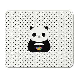 Коврик прямоугольный с принтом Любовь панды в Тюмени, натуральный каучук | размер 230 х 185 мм; запечатка лицевой стороны | animal | bear | beast | forest | heart | love | nature | panda | животное | зверь | лес | любовь | медведь | панда | природа | сердце | страсть