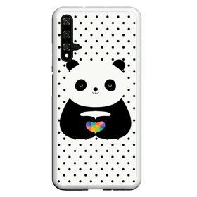 Чехол для Honor 20 с принтом Любовь панды в Тюмени, Силикон | Область печати: задняя сторона чехла, без боковых панелей | animal | bear | beast | forest | heart | love | nature | panda | животное | зверь | лес | любовь | медведь | панда | природа | сердце | страсть