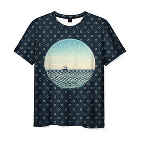Мужская футболка 3D с принтом Морское настроение в Тюмени, 100% полиэфир | прямой крой, круглый вырез горловины, длина до линии бедер | beach | ocean | sea | ship | summer | sun | tourism | tourist | water | wave | вода | волна | капитан | корабль | лето | море | океан | пляж | солнце | судно | туризм | турист