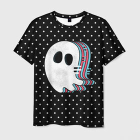 Мужская футболка 3D с принтом Полет приведения в Тюмени, 100% полиэфир | прямой крой, круглый вырез горловины, длина до линии бедер | funny | ghost | happy | hipster | holy | spirit | дух | полет | приведение | призрак | прикол | хипстер