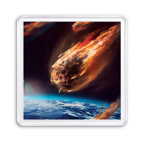 Магнит 55*55 с принтом Метеоритный дождь в Тюмени, Пластик | Размер: 65*65 мм; Размер печати: 55*55 мм | Тематика изображения на принте: дождь | звезда | космос | метеорит | небо