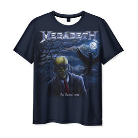 Мужская футболка 3D с принтом Megadeth. The Blackest Crow в Тюмени, 100% полиэфир | прямой крой, круглый вырез горловины, длина до линии бедер | dave | megadeth | metal | mustaine | rattlehead | rock | thrash | vic | дейв | мастейн | мегадет | метал | рок | треш