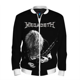 Мужской бомбер 3D с принтом Dave Mustaine в Тюмени, 100% полиэстер | застегивается на молнию, по бокам два кармана без застежек, по низу бомбера и на воротнике - эластичная резинка | dave | megadeth | metal | mustaine | rattlehead | rock | thrash | vic | дейв | мастейн | мегадет | метал | рок | треш