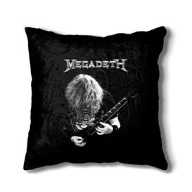 Подушка 3D с принтом Dave Mustaine в Тюмени, наволочка – 100% полиэстер, наполнитель – холлофайбер (легкий наполнитель, не вызывает аллергию). | состоит из подушки и наволочки. Наволочка на молнии, легко снимается для стирки | dave | megadeth | metal | mustaine | rattlehead | rock | thrash | vic | дейв | мастейн | мегадет | метал | рок | треш