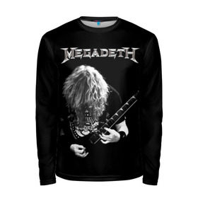 Мужской лонгслив 3D с принтом Dave Mustaine в Тюмени, 100% полиэстер | длинные рукава, круглый вырез горловины, полуприлегающий силуэт | dave | megadeth | metal | mustaine | rattlehead | rock | thrash | vic | дейв | мастейн | мегадет | метал | рок | треш
