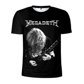 Мужская футболка 3D спортивная с принтом Dave Mustaine в Тюмени, 100% полиэстер с улучшенными характеристиками | приталенный силуэт, круглая горловина, широкие плечи, сужается к линии бедра | Тематика изображения на принте: dave | megadeth | metal | mustaine | rattlehead | rock | thrash | vic | дейв | мастейн | мегадет | метал | рок | треш