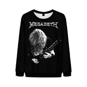 Мужской свитшот 3D с принтом Dave Mustaine в Тюмени, 100% полиэстер с мягким внутренним слоем | круглый вырез горловины, мягкая резинка на манжетах и поясе, свободная посадка по фигуре | dave | megadeth | metal | mustaine | rattlehead | rock | thrash | vic | дейв | мастейн | мегадет | метал | рок | треш