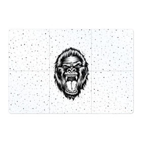 Магнитный плакат 3Х2 с принтом Рык гориллы в Тюмени, Полимерный материал с магнитным слоем | 6 деталей размером 9*9 см | Тематика изображения на принте: animal | beast | gorilla | head | monkey | nature | rage | roar | голова | горилла | жиивотное | зверь | обезьяна | природа | рык | ярость