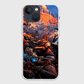 Чехол для iPhone 13 mini с принтом Warhammer в Тюмени,  |  | blood angels | space marine | warhammer 40k | wh40k | броня | воина | воины | солдаты