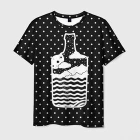 Мужская футболка 3D с принтом Эликсир природы в Тюмени, 100% полиэфир | прямой крой, круглый вырез горловины, длина до линии бедер | Тематика изображения на принте: beach | bottle | drink | elixir | nature | ocean | sea | sky | бутылка | коктейль | море | напиток | небо | океан | песок | пляж | природа | эликсир