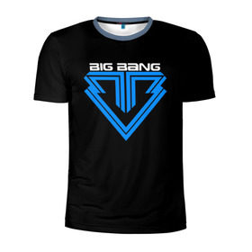 Мужская футболка 3D спортивная с принтом Big bang в Тюмени, 100% полиэстер с улучшенными характеристиками | приталенный силуэт, круглая горловина, широкие плечи, сужается к линии бедра | Тематика изображения на принте: big bang | korean | kpop | pop