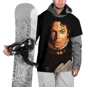 Накидка на куртку 3D с принтом Король Майкл Джексон в Тюмени, 100% полиэстер |  | king | michael jackson | pop music | король | майкл | музыка | перчатка | поп музыка