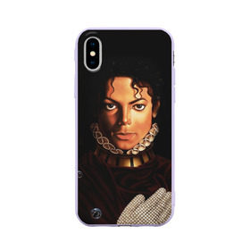 Чехол для Apple iPhone X силиконовый матовый с принтом Король Майкл Джексон в Тюмени, Силикон | Печать на задней стороне чехла, без боковой панели | king | michael jackson | pop music | король | майкл | музыка | перчатка | поп музыка
