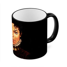 Кружка 3D с принтом Король Майкл Джексон в Тюмени, керамика | ёмкость 330 мл | king | michael jackson | pop music | король | майкл | музыка | перчатка | поп музыка
