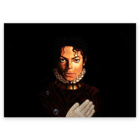 Поздравительная открытка с принтом Король Майкл Джексон в Тюмени, 100% бумага | плотность бумаги 280 г/м2, матовая, на обратной стороне линовка и место для марки
 | Тематика изображения на принте: king | michael jackson | pop music | король | майкл | музыка | перчатка | поп музыка