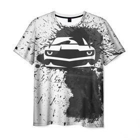 Мужская футболка 3D с принтом Chevrolet Camaro в Тюмени, 100% полиэфир | прямой крой, круглый вырез горловины, длина до линии бедер | Тематика изображения на принте: camaro | chevrolet